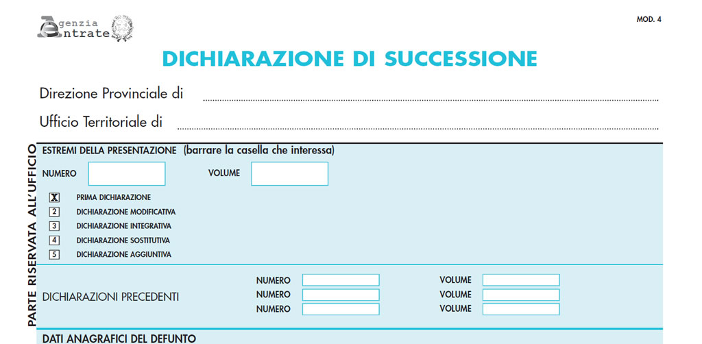 SUCCESSIONI EREDITARIE